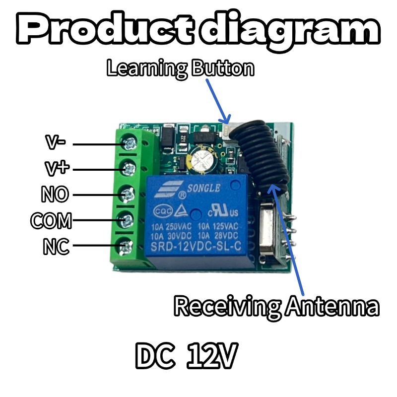 Módulo Receptor de Relé de Con - 433Mhz Receiver Module avaliação e preço